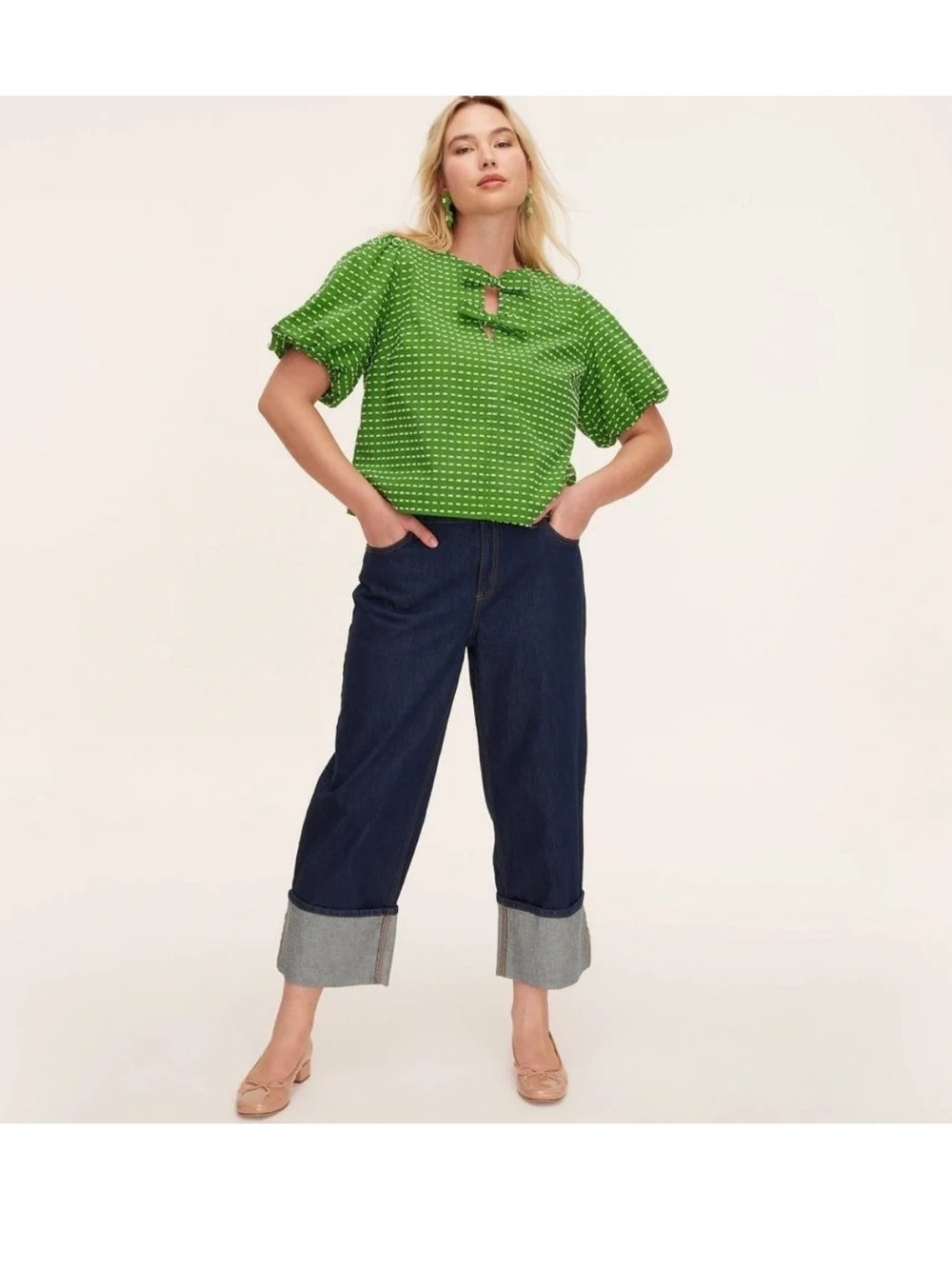 Kate Spade New York X Target High-Rise Straight Leg Wide Cuff Jeans Size 14